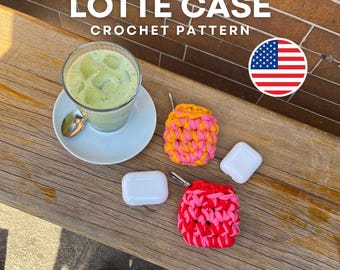 LOTTE CASE - Airpods Headphone Crochet Pattern, Tshirt Yarn, English PDF Document | Festnetz Bags