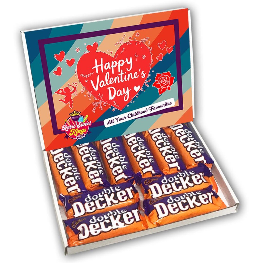 Cadbury Double Decker Valentine’s Day Chocolate Gift Box Personalised ...