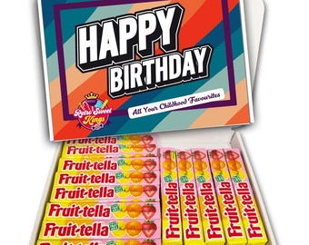 Birthday Gift Box with Fruit Tella Chocolate Bars Happy Birthday Gift Box Hamper  Present