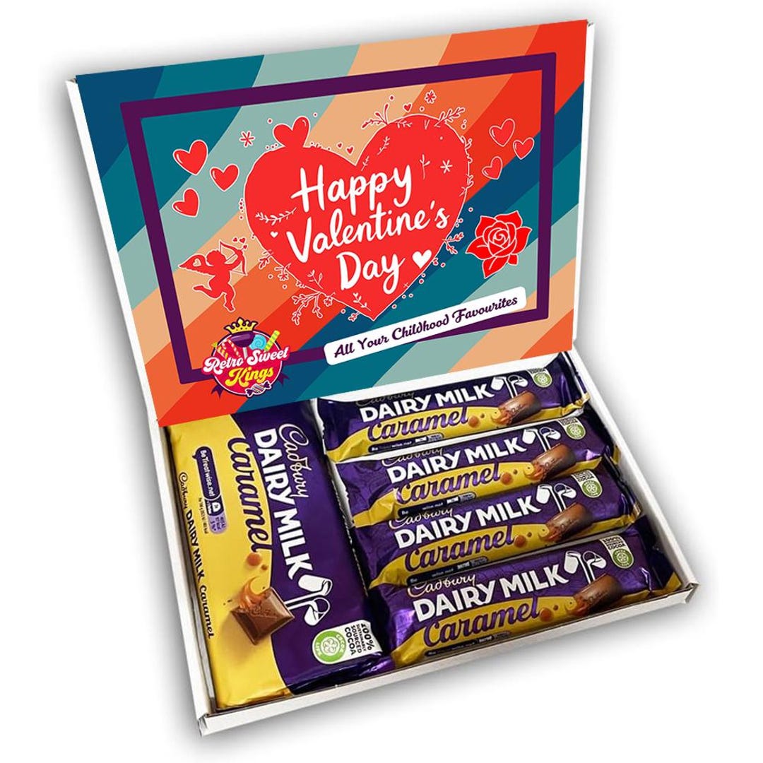 Cadburys Dairy Milk Caramel Valentines Day Chocolate Gift Box ...