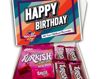 Cadbury Frys Turkish Delight and Minis Chocolate Bars Happy Birthday Gift Box Hamper Present
