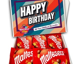 Birthday Gift Box with Maltesers Chocolate Bags Happy Birthday Gift Box Hamper Present