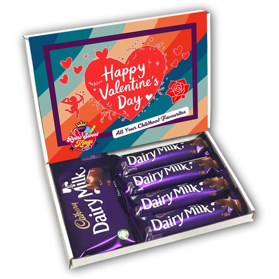 Cadbury Dairy Milk Chocolate Bars Valentines Day Chocolate Gift Box ...
