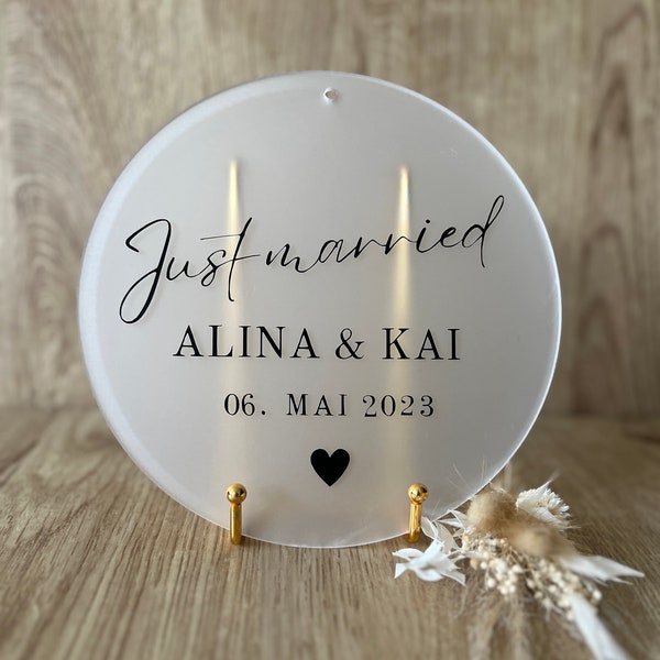 personalisiertes Hochzeitsgeschenk | Acrylglasscheibe | Hochzeitsdekoration | Empfangsschild