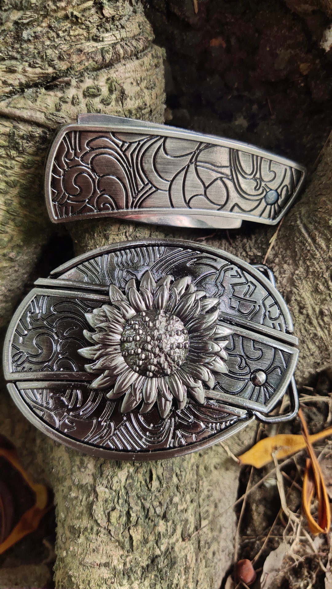 Sunflower Knife Belt Buckle Gift for Tough Guys Etsy