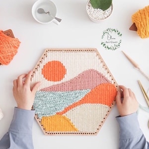 Complete Beginner weave kit / Weave Start Kit / DIY Kit for Adults / Craft Kits for Adults / All material included / Sunset Weave Kit