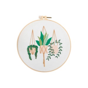 DIY Embroidery Kit beginner, Plant Embroidery kit, Modern embroidery kit cross stitch, Hand Embroidery Kit, Needlepoint, DIY Craft Kit image 6