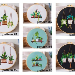 DIY Embroidery Kit beginner, Plant Embroidery kit, Modern embroidery kit cross stitch, Hand Embroidery Kit, Needlepoint, DIY Craft Kit image 3