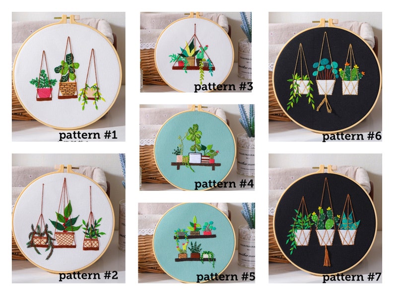 DIY Embroidery Kit beginner, Plant Embroidery kit, Modern embroidery kit cross stitch, Hand Embroidery Kit, Needlepoint, DIY Craft Kit image 3