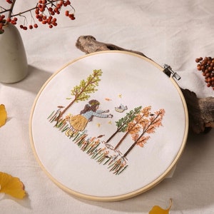 DIY Embroidery Kit beginner, Christmas Embroidery kit, Modern embroidery kit cross stitch, Hand Embroidery Kit, Needlepoint, DIY Craft Kit