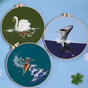Stickerei Kit Anfänger, Anfänger Stickerei Kit, Moderne Stickerei Kit Kreuzstich, Handstickerei Kit, Nadelspitze, DIY Craft Kit