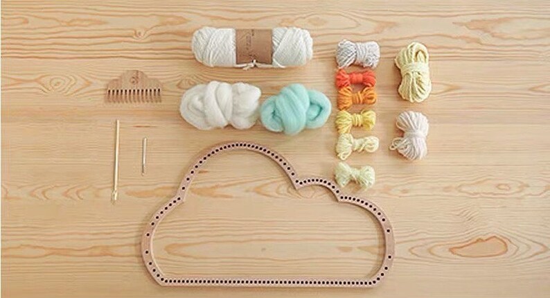 Komplettes Webset für Anfänger / Crewel Kit / DIY Kit für Erwachsene / Bastelset für Erwachsene / Alles Material enthalten / Rainbow Weave Stickerei Bild 6