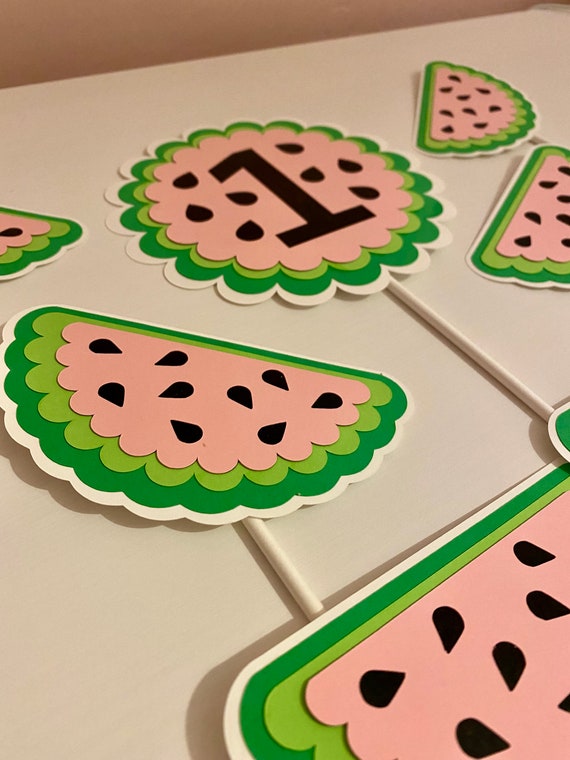 Watermelon Cake Toppers Etsy