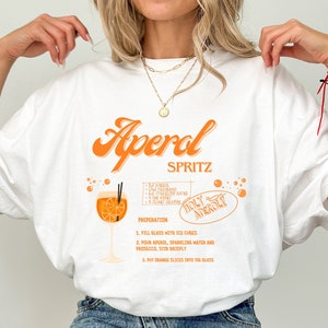 Aperol Spritz tshirt retro funny alcohol quote statement birthday gift for best friend winelover minimalistic present t-shirt Festival