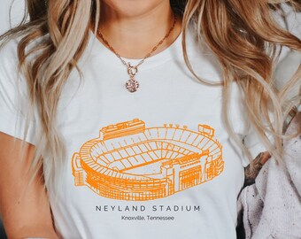 Tshirt Tennessee, T-shirt Neyland Stadium, T-shirt Knoxville Tennessee, Unisexe Jersey Short Sleeve Tee, chemise femme