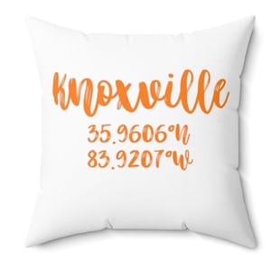 Knoxville decorative pillow, Knoxville coordinates throw pillow, Spun Polyester Square Pillow