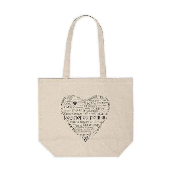 Registered Dietitian Canvas Shopping Tote