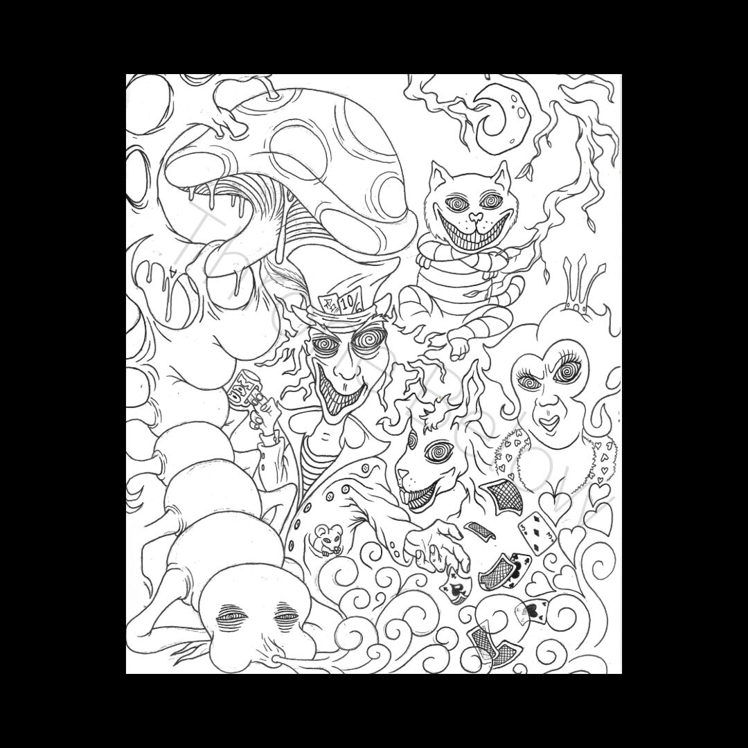 Mad World Original Artwork Downloadable Color Page - Etsy