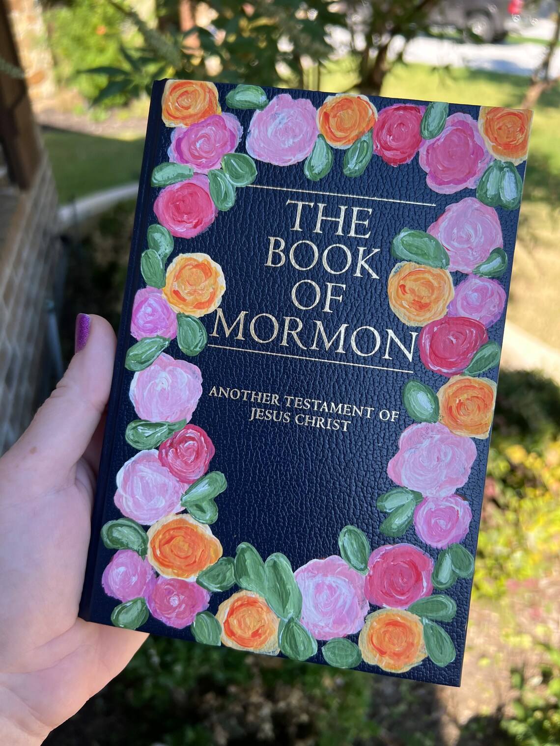 Hand Painted Book of Mormon - Etsy
