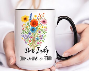 Taza para Jefa, Taza de Café Personalizada, Regalo para Mujeres Emprendedoras, Taza para Jefa, Taza para Escritorio de Oficina, Regalo de Cumpleaños, Regalo de Navidad para Ella