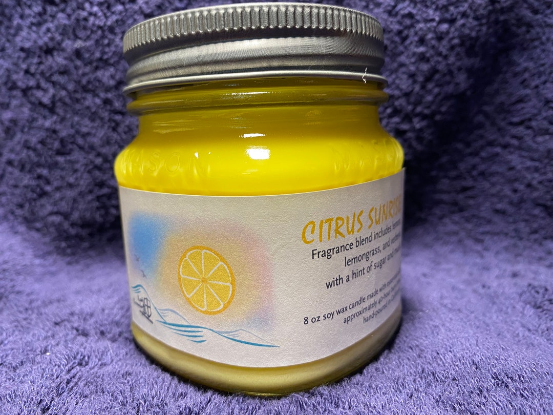 Citrus Sunrise Handmade 8 Oz. Soy Wax Candle Etsy