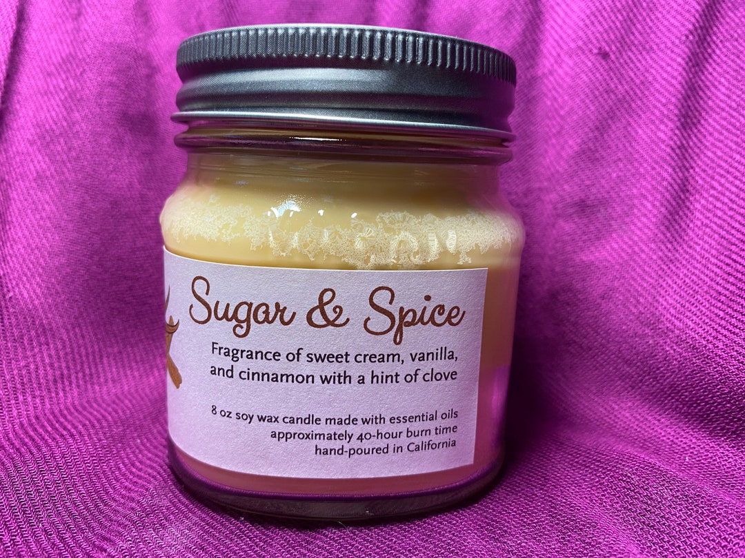 Sugar and Spice Handmade 8 Oz. Soy Wax Candle Etsy