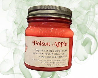 Poison Apple handmade 8 oz. soy wax candle