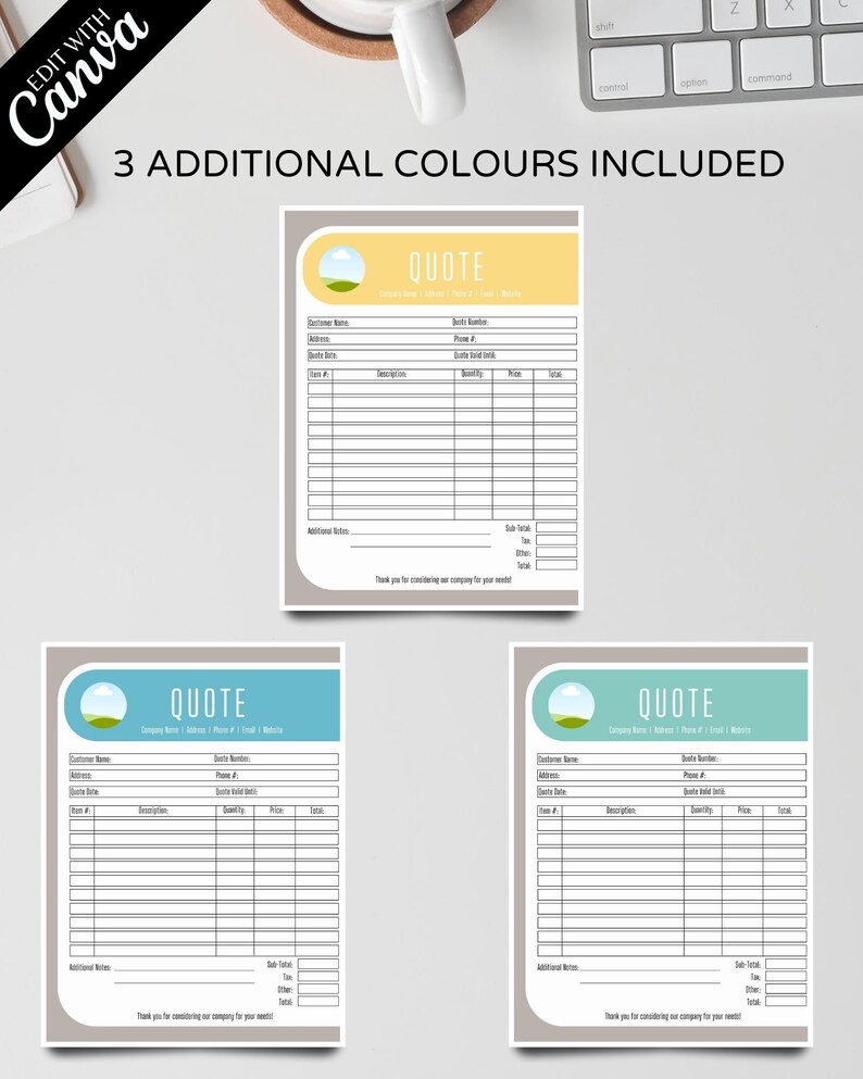 Editable Quote Template, Canva Editable Template, Quote Template