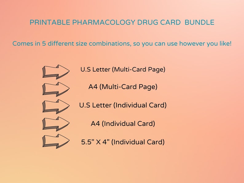 Printable Pharmacology Flash Card, Pharmacology Drug Card, Pharmacology ...