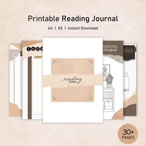 Reading Journal Printable, Reading Planner, Book Tracker, Reading Log, Reading Challenge, Book Bingo, Book Reviews, A4/A5 ENGLISH