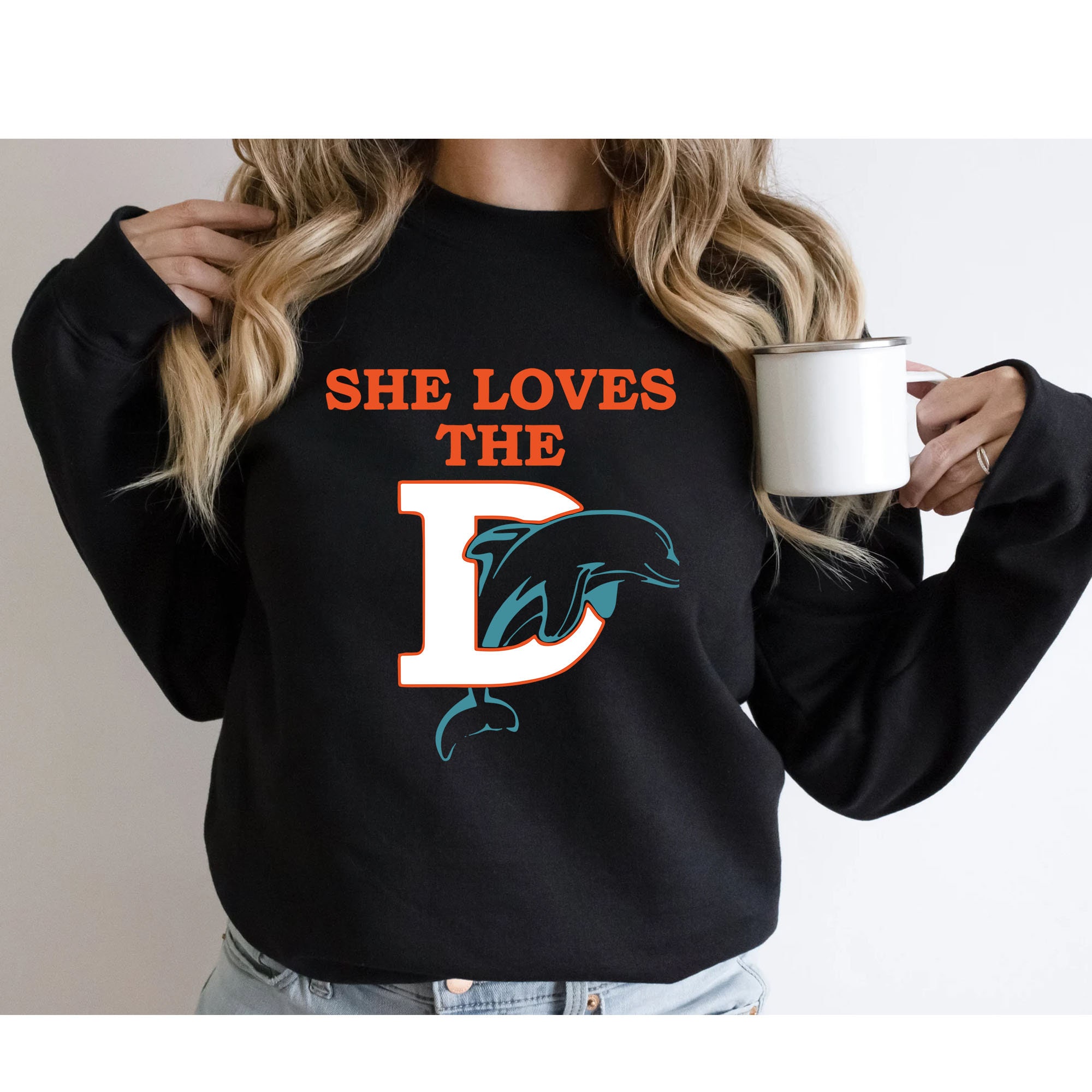 Discover Loves Dolphins Football Sweatshirt | She Loves The Miami Dolphins
