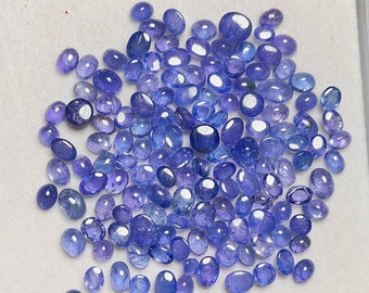 Tanzanite Oval 3X5MM Cabochon - AAA Quality Natural Tanzanite Cabs-Tanzanite Loose Stone,
