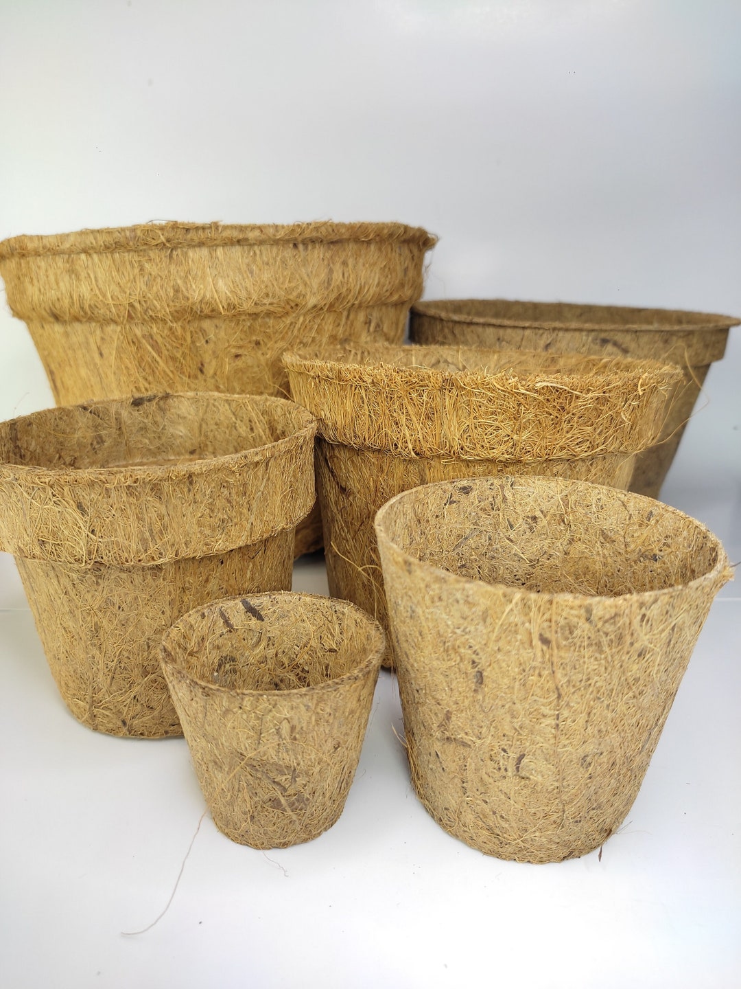 Coco Coir Pots, Coconut Fiber Grow Cups for Seedling Herbs, Cactus Pots
