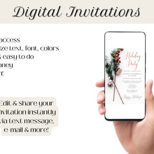 Digital Invitations:
- Instant Access
- Customize text, font, colors
- Simple and easy
- Save money
- Have fun

Edit & share your invitation instantly!