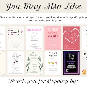 Additional invitations displayed "you may also like" available at Macrini Designs Etsy shop