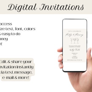 Digital Invitations:
- Instant Access
- Customize text, font, colors
- Simple and easy
- Save money
- Have fun

Edit & share your invitation instantly!