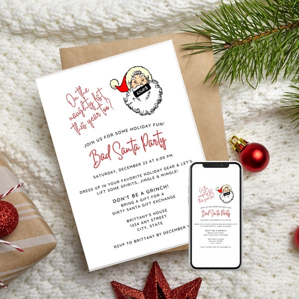 Naughty Party Invitations Etsy