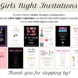 Additional girls night invitations you may also like available for purchase.