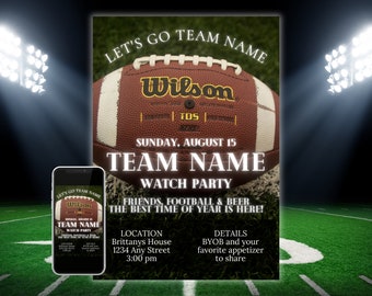 Football Playoff Watch Party Invite, Super Bowl Party Invitation, Tailgate Game Day Watch Party, Digital Text Message Invite