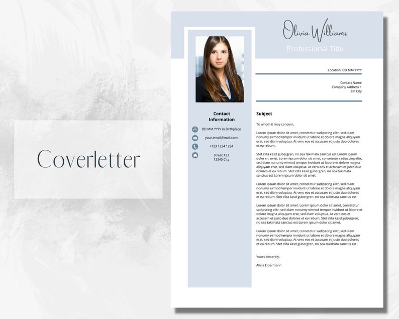 Resume CV Resume Template CV Template Coverletter Etsy Resume CV Resume Template CV Template Coverletter Etsy