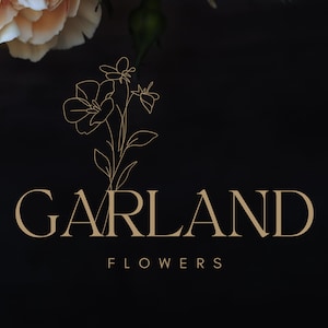 Professional, Elegant and Modern Floral Logo Design for Wedding Planners, Florists, Beauty Businesses | Premade Logo Package