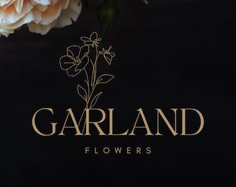 Elegant Floral Logo Design: Premade Branding Package (PNG & SVG)