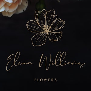 Professional, Elegant and Modern Floral Logo Design for Wedding Planners, Florists, Beauty Businesses | Premade Logo Package