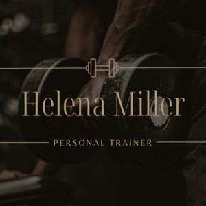 Logo-ontwerp personal trainer: moderne fitnessbranding (PNG en SVG)