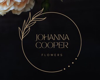 Elegant Floral Logo Design: Premade Business Branding (PNG & SVG)