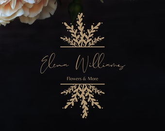 Elegant Floral Logo Design: Premade Branding Package (PNG, SVG)
