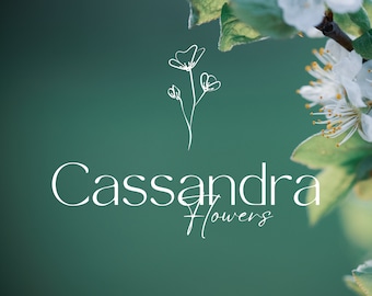Minimalist Florist Logo Design: Modern Floral Branding (PNG & SVG)