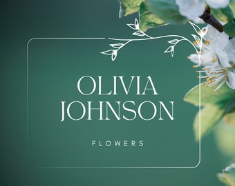 Floral Logo Design: Modern Minimalist Florist Branding (PNG & SVG)