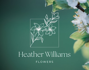 Minimalist Florist Logo Design: Modern Floral Branding (Digital)