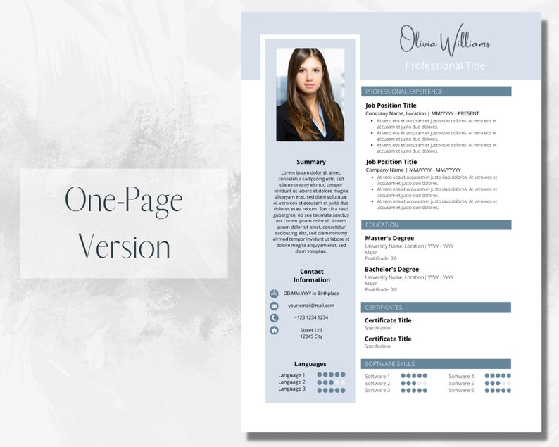 Resume CV Resume Template CV Template Coverletter Etsy Resume CV Resume Template CV Template Coverletter Etsy